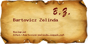 Bartovicz Zelinda névjegykártya